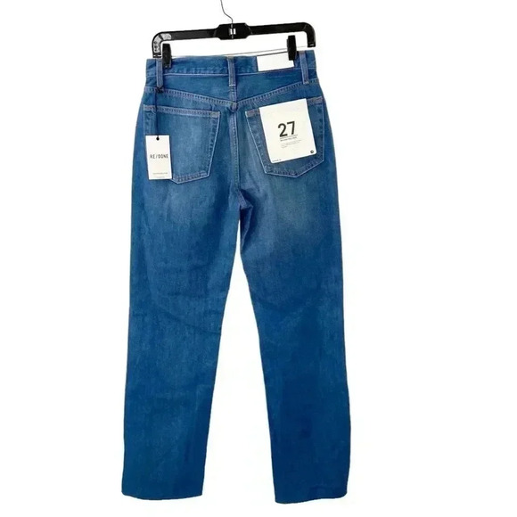 NWT Re/Done 90s High Rise Loose Jeans Destroyed Broken Blue size 27 - Picture 5 of 16